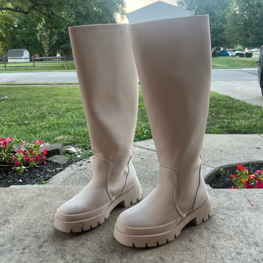 JustFab Cassietta Lug Sole Tall Boot